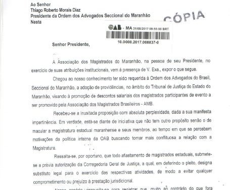 AMMA protocola ofício na OAB em repúdio a tentativa de ataque à Magistratura