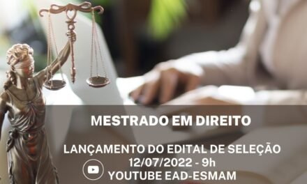 Com apoio da AMMA, TJMA e PUC Minas lançam edital de seleção para mestrado em Direito nesta terça-feira