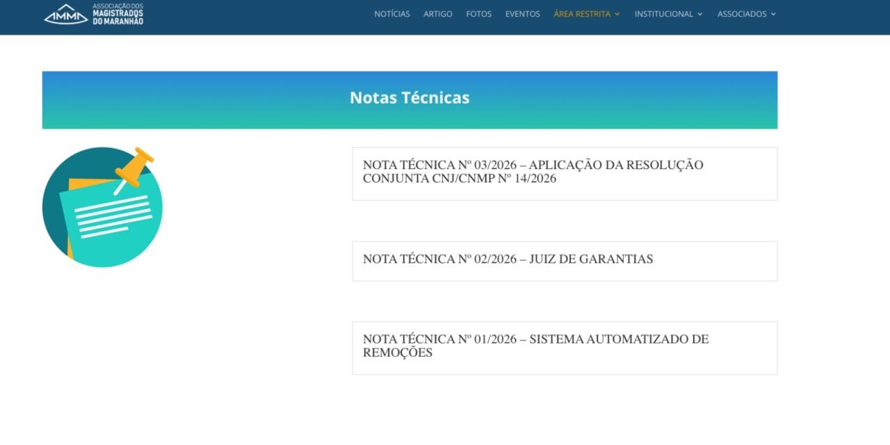 AMMA disponibiliza às associadas e associados espaço institucional com detalhes sobre Notas Técnicas